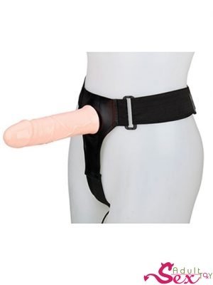 LeLuv BIG SIZE Male Hollow Vibrating Strap On-adultsextoy.in
