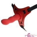 Red Deep Climax Strap On Dildo Realistic Penis Harness-adultsextoy.in
