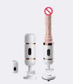 Close-up of mini sex machine telescopic dildo machine design
