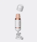 Woman using mini sex machine discreet intimate lifestyle product