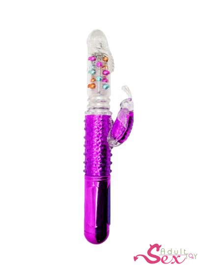 Rechargeable Butterfly Rabbit Vibrator With Rotating & Thrusting-adultsextoy.in