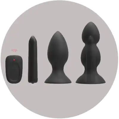 Anal toys including plugs and beads for beginners and advanced users