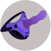 Strap on dildo with adjustable harness for couples