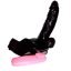 Black vibrating hollow strap on dildo with adjustable belt for men